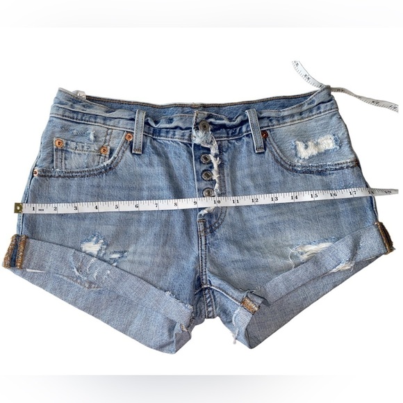 Levi's Light Blue Jean Shorts - Picture 9 of 13